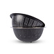 Discountershop Strong Black Stainless Steel Colander - Afmeting - 28 cm x 28 cm x 11 cm - Useful Kitchen Accessories - 28 cm Diameter Discountershop Strong Black Stainless Steel Colander - Afmeting - 28 cm x 28 cm x 11 cm - Useful Kitchen Accessories - 28 cm Diameter