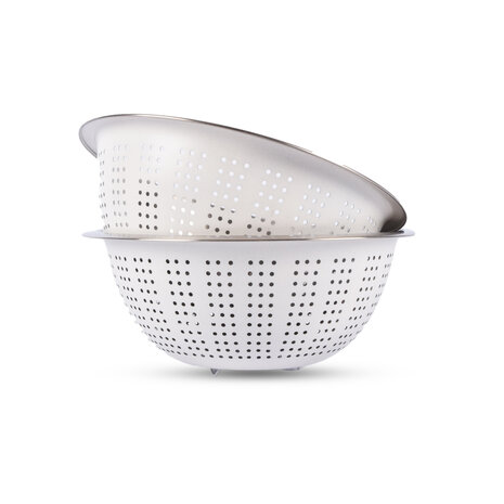 Discountershop Wit Aluminium Keuken Vergiet | 28 cm Diameter | 11cm Hoogte | RVS | Vaatwasmachinebestendig | Fruit- en Groentezeef Discountershop Wit Aluminium Keuken Vergiet | 28 cm Diameter | 11cm Hoogte | RVS | Vaatwasmachinebestendig | Fruit- en Groentezeef