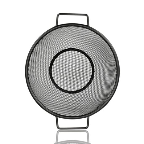 Discountershop 20 cm Black Stainless Steel Kitchen Strainer with 2 Handles – Fine-Mesh Colander for Pasta, Rice, Vegetables, Fruit, Washing and Draining Discountershop 20 cm Black Stainless Steel Kitchen Strainer with 2 Handles – Fine-Mesh Colander for Pasta, Rice, Vegetables, Fruit, Washing and Draining