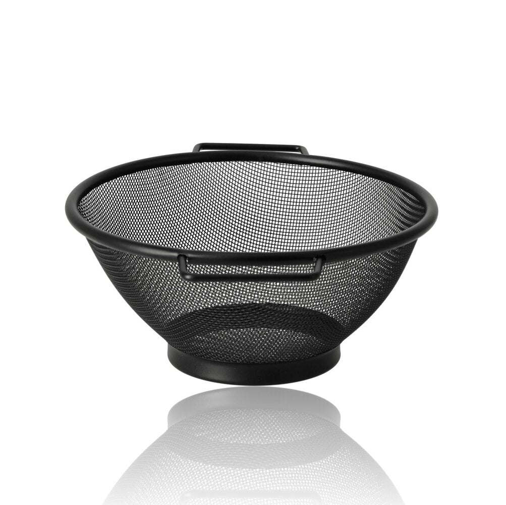 Discountershop 20 cm Black Stainless Steel Kitchen Strainer with 2 Handles – Fine-Mesh Colander for Pasta, Rice, Vegetables, Fruit, Washing and Draining Discountershop 20 cm Black Stainless Steel Kitchen Strainer with 2 Handles – Fine-Mesh Colander for Pasta, Rice, Vegetables, Fruit, Washing and Draining