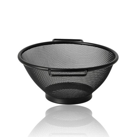 Discountershop 20 cm Black Stainless Steel Kitchen Strainer with 2 Handles – Fine-Mesh Colander for Pasta, Rice, Vegetables, Fruit, Washing and Draining Discountershop 20 cm Black Stainless Steel Kitchen Strainer with 2 Handles – Fine-Mesh Colander for Pasta, Rice, Vegetables, Fruit, Washing and Draining