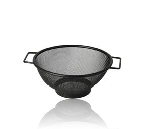 Discountershop 20 cm Black Stainless Steel Kitchen Strainer with 2 Handles Discountershop 20 cm Black Stainless Steel Kitchen Strainer with 2 Handles