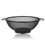 Discountershop Keukenzeef 31 cm zwart RVS met 2 handvatten Discountershop Keukenzeef 31 cm zwart RVS met 2 handvatten