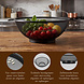 Discountershop 31 cm Black Stainless Steel Kitchen Strainer with 2 Handles – Large Fine-Mesh Colander for Pasta, Rice, Vegetables, Fruit and Potatoes Discountershop 31 cm Black Stainless Steel Kitchen Strainer with 2 Handles – Large Fine-Mesh Colander for Pasta, Rice, Vegetables, Fruit and Potatoes