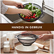 Discountershop Keukenzeef 31 cm zwart RVS met 2 handvatten – groot fijnmazig vergiet voor pasta, rijst, groente, fruit, aardappelen en wassen Discountershop Keukenzeef 31 cm zwart RVS met 2 handvatten – groot fijnmazig vergiet voor pasta, rijst, groente, fruit, aardappelen en wassen