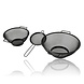 Discountershop Stainless Steel Colander Set 31 cm and 20 cm with 13 cm Sieve – 3-Piece Black Kitchen Strainer Set for Pasta, Rice, Fruit and Vegetables Discountershop Stainless Steel Colander Set 31 cm and 20 cm with 13 cm Sieve – 3-Piece Black Kitchen Strainer Set for Pasta, Rice, Fruit and Vegetables