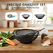 Discountershop Vergiet Set RVS 31 cm en 20 cm met Zeef 13 cm – 3-delige zwarte keukenzeef set voor pasta, rijst, groente, fruit en bakken Discountershop Vergiet Set RVS 31 cm en 20 cm met Zeef 13 cm – 3-delige zwarte keukenzeef set voor pasta, rijst, groente, fruit en bakken