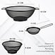 Discountershop Stainless Steel Colander Set 31 cm and 20 cm with 13 cm Sieve – 3-Piece Black Kitchen Strainer Set for Pasta, Rice, Fruit and Vegetables Discountershop Stainless Steel Colander Set 31 cm and 20 cm with 13 cm Sieve – 3-Piece Black Kitchen Strainer Set for Pasta, Rice, Fruit and Vegetables