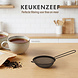 Discountershop Fine-Mesh Kitchen Sieve Ø13 cm with Handle – Black Stainless Steel Strainer for Tea, Flour, Icing Sugar, Cocoa, Sauces and Stock Discountershop Fine-Mesh Kitchen Sieve Ø13 cm with Handle – Black Stainless Steel Strainer for Tea, Flour, Icing Sugar, Cocoa, Sauces and Stock