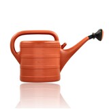 Discountershop 10L Orange-Brown Watering Can with Detachable Rose Head Discountershop 10L Orange-Brown Watering Can with Detachable Rose Head