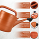 Discountershop Gieter 10 Liter met Sproeikop en Broeskop – Oranjebruine Kunststof Tuingieter voor Kamerplanten, Balkon, Tuin en Moestuin