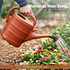 Discountershop Gieter 10 Liter met Sproeikop en Broeskop – Oranjebruine Kunststof Tuingieter voor Kamerplanten, Balkon, Tuin en Moestuin