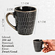 Discountershop Koffiemokken 200 ml met Oor – Keramische Koffiekopjes met Honingraatpatroon voor Espresso, Lungo, Cappuccino, Koffie en Thee