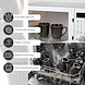 Discountershop Koffiemokken 200 ml met Oor – Keramische Koffiekopjes met Honingraatpatroon voor Espresso, Lungo, Cappuccino, Koffie en Thee