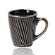 Discountershop Coffee Mugs 200ml with Handle – Black and Gold Ceramic Coffee Cups for Espresso, Cappuccino, Lungo, Americano and Tea