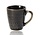 Coffee Mugs 200ml with Handle – Black and Gold Ceramic Cups with Embossed Texture for Espresso, Lungo, Cappuccino, Tea and Hospitality