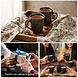Discountershop Koffiemokken 200 ml met Oor – Keramische Koffiekopjes met Reliëf voor Espresso, Lungo, Cappuccino, Thee, Kantoor en Horeca