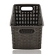 Discountershop 5L Plastic Storage Basket – Brown Rattan-Look Cupboard Organiser, 28 x 15 x 13cm, for Kitchen Cabinets, Wardrobes and Children’s Rooms Discountershop 5L Plastic Storage Basket – Brown Rattan-Look Cupboard Organiser, 28 x 15 x 13cm, for Kitchen Cabinets, Wardrobes and Children’s Rooms