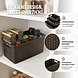 Discountershop Opbergmand 5L Kunststof – Bruine Rattan Look Kast Organizer van 28 x 15 x 13 cm voor Keukenkast, Kledingkast en Kinderkamer Discountershop Opbergmand 5L Kunststof – Bruine Rattan Look Kast Organizer van 28 x 15 x 13 cm voor Keukenkast, Kledingkast en Kinderkamer