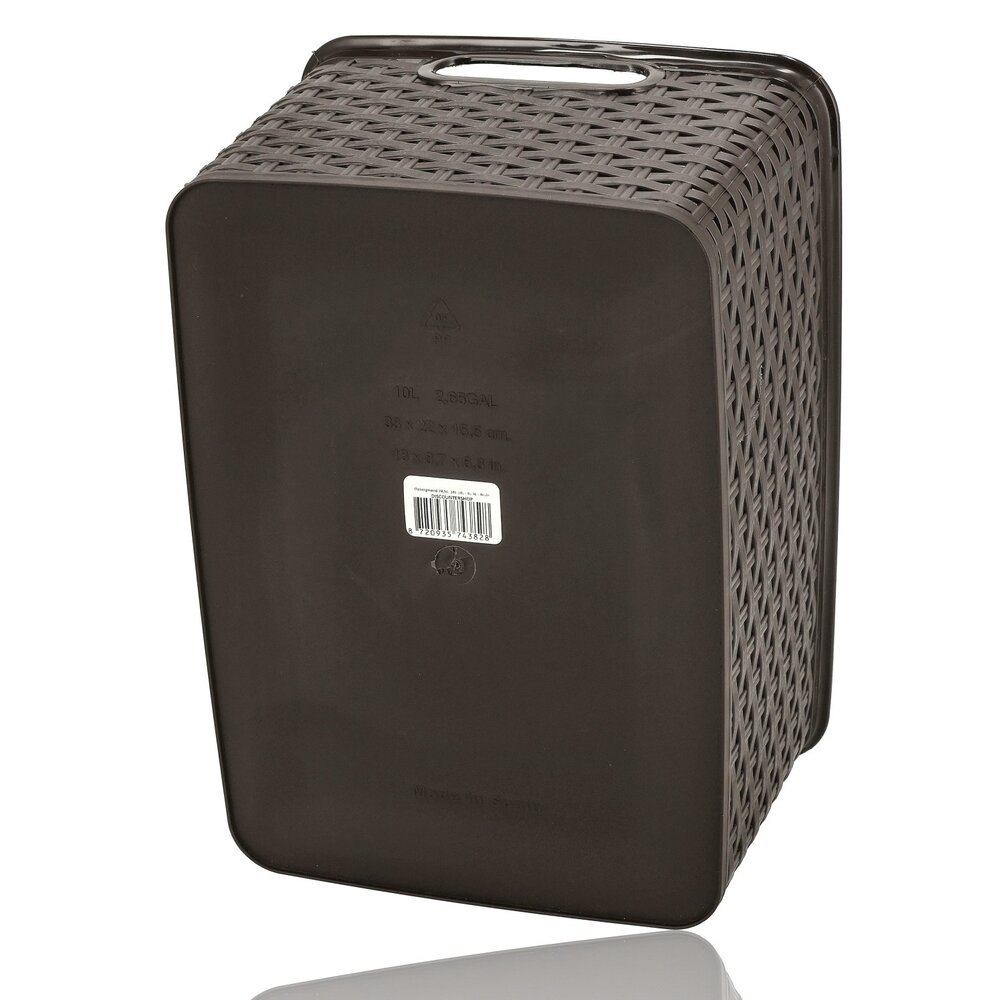 Discountershop 10L Plastic Storage Basket – Brown Rattan-Look Storage Box, 33 x 22 x 15.5cm, for Toys, Children’s Rooms, Kitchen Cabinets and Wardrobes Discountershop 10L Plastic Storage Basket – Brown Rattan-Look Storage Box, 33 x 22 x 15.5cm, for Toys, Children’s Rooms, Kitchen Cabinets and Wardrobes
