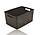 Opbergmand 10L Kunststof – Bruine Rattan Look Opbergbox 33 x 22 x 15,5 cm voor Speelgoed, Kinderkamer, Keukenkast en Kledingkast