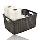 Discountershop Opbergmand 10L Kunststof – Bruine Rattan Look Opbergbox 33 x 22 x 15,5 cm voor Speelgoed, Kinderkamer, Keukenkast en Kledingkast Discountershop Opbergmand 10L Kunststof – Bruine Rattan Look Opbergbox 33 x 22 x 15,5 cm voor Speelgoed, Kinderkamer, Keukenkast en Kledingkast