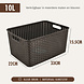 Discountershop Opbergmand 10L Kunststof – Bruine Rattan Look Opbergbox 33 x 22 x 15,5 cm voor Speelgoed, Kinderkamer, Keukenkast en Kledingkast Discountershop Opbergmand 10L Kunststof – Bruine Rattan Look Opbergbox 33 x 22 x 15,5 cm voor Speelgoed, Kinderkamer, Keukenkast en Kledingkast