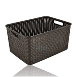 Discountershop Opbergmand 18L Kunststof met Handgrepen – Bruin Discountershop Opbergmand 18L Kunststof met Handgrepen – Bruin