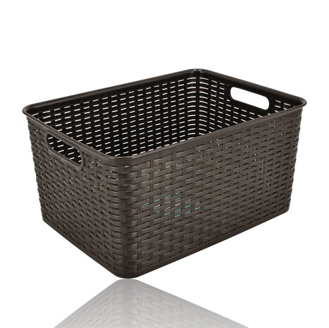 Discountershop 18L Plastic Storage Basket with Handles – 38 x 28 x 19cm Organiser for Toys, Children’s Rooms, Kitchen Cabinets and Wardrobes Discountershop 18L Plastic Storage Basket with Handles – 38 x 28 x 19cm Organiser for Toys, Children’s Rooms, Kitchen Cabinets and Wardrobes