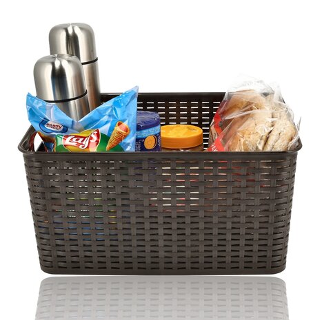Discountershop 18L Plastic Storage Basket with Handles – 38 x 28 x 19cm Organiser for Toys, Children’s Rooms, Kitchen Cabinets and Wardrobes Discountershop 18L Plastic Storage Basket with Handles – 38 x 28 x 19cm Organiser for Toys, Children’s Rooms, Kitchen Cabinets and Wardrobes