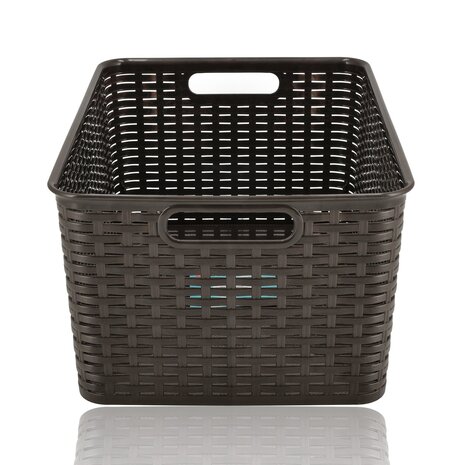 Discountershop 18L Plastic Storage Basket with Handles – 38 x 28 x 19cm Organiser for Toys, Children’s Rooms, Kitchen Cabinets and Wardrobes Discountershop 18L Plastic Storage Basket with Handles – 38 x 28 x 19cm Organiser for Toys, Children’s Rooms, Kitchen Cabinets and Wardrobes