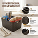 Discountershop Opbergmand 18L Kunststof met Handgrepen – 38 x 28 x 19 cm Organizer voor Speelgoed, Kinderkamer, Keukenkast en Kledingkast