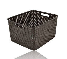 Discountershop Opbergmand 28,5L Kunststof met Handgrepen
