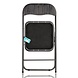 Discountershop Folding Chair with Velvet Seat - Grey - 44 cm Seat Height - Metal Frame - Foldable Dining Chair with Upholstered Backrest