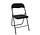 Klapstoel met fluwelen zitting - Zwart - 44 cm zithoogte - Metalen frame - Opvouwbare eetkamerstoel met beklede rugleuning