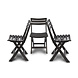 Discountershop Folding chair | Foldable chair | Camping chair | Garden chair | Black | Plastic | Sustainable | Comfortable | For indoors and outdoors | 44cm x 41cm x 78cm | Water resistant
