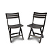 Discountershop Folding chair | Foldable chair | Camping chair | Garden chair | Black | Plastic | Sustainable | Comfortable | For indoors and outdoors | 44cm x 41cm x 78cm | Water resistant