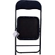 Discountershop Folding chair- Folding chair velvet seat and back covered - chair - table chair - folding chair - dark blue - chair - table chair - folding chair - Velvet folding chair - Luxury folding chair - With cushions - Chair - Chairs - Folding chairs - Chair - Pre