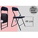 Discountershop Klapstoel- Vouwstoel velvet zitvlak en rug bekleed - stoel - tafelstoel - klapstoel - donkerblauw - stoel - tafelstoel - klapstoel - Velvet klapstoel - Luxe klapstoel - Met kussentjes - Stoel - Stoelen - Klapstoelen - Stoeltje - Premium chair
