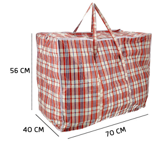 Discountershop Opbergtas 150L met Rits – XXL Rode Opbergzak voor Kleding, Dekbedden & Verhuizen – Opvouwbare Opbergtas Discountershop Opbergtas 150L met Rits – XXL Rode Opbergzak voor Kleding, Dekbedden & Verhuizen – Opvouwbare Opbergtas