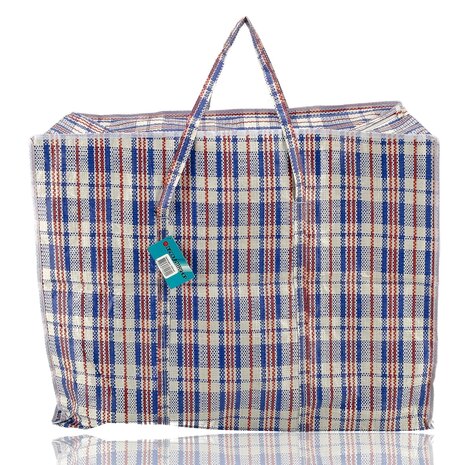 Discountershop Opbergtas met Rits 150L voor Kleding en Verhuizen – Grote Big Shopper XL voor Beddengoed, Camping, Caravan en Boodschappen