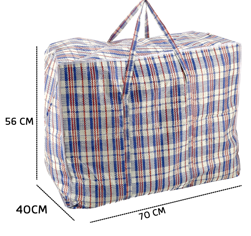 Discountershop Zippered Storage Bag 150L for Clothes and Moving – Large XL Shopper for Bedding, Camping, Caravans and Groceries