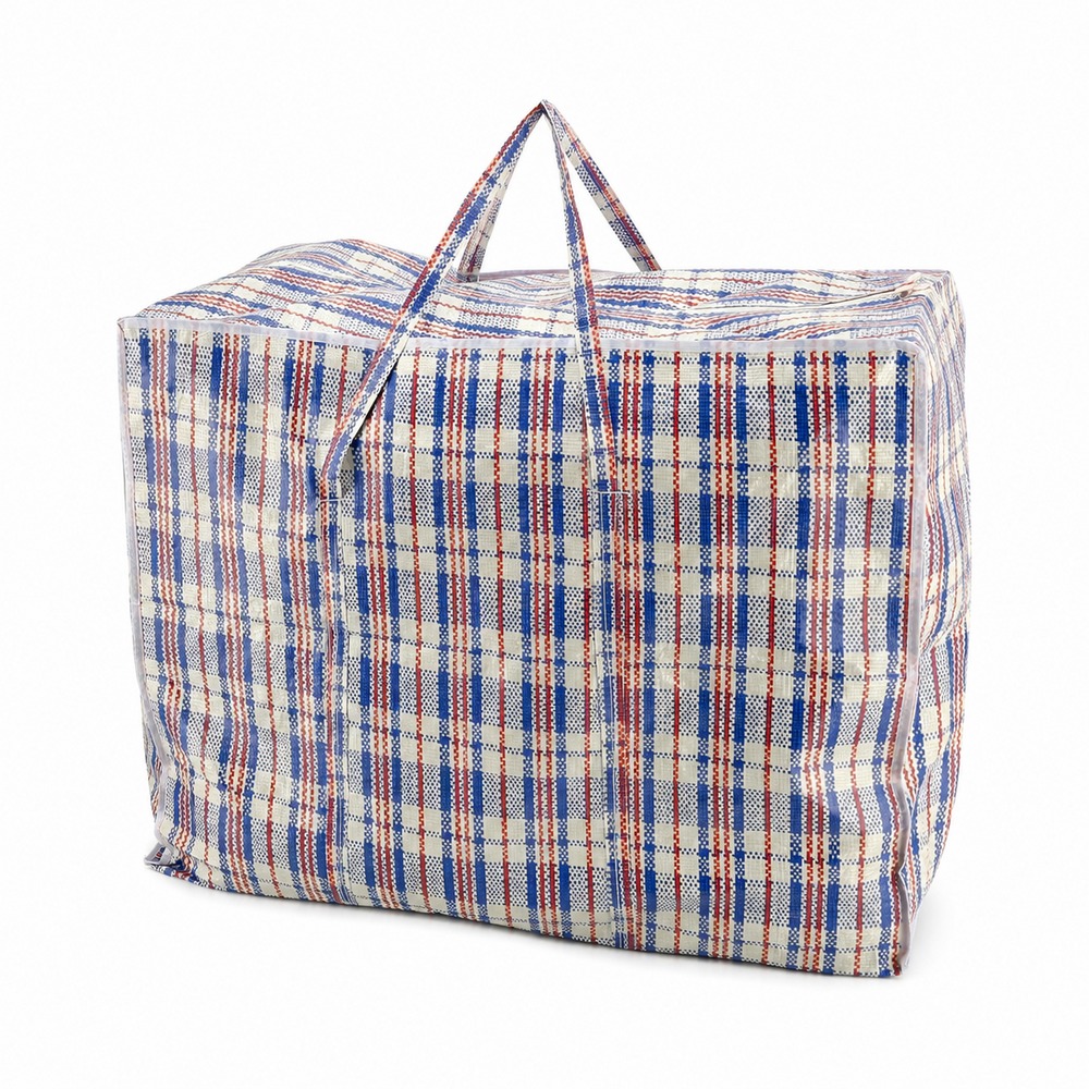 Discountershop Opbergtas met Rits 150L voor Kleding en Verhuizen – Grote Big Shopper XL voor Beddengoed, Camping, Caravan en Boodschappen