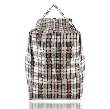 Discountershop Zippered Storage Bag 150L Black-Red-White – Large XXL Shopper for Moving, Bedding, Laundry, Camping and Groceries Discountershop Zippered Storage Bag 150L Black-Red-White – Large XXL Shopper for Moving, Bedding, Laundry, Camping and Groceries