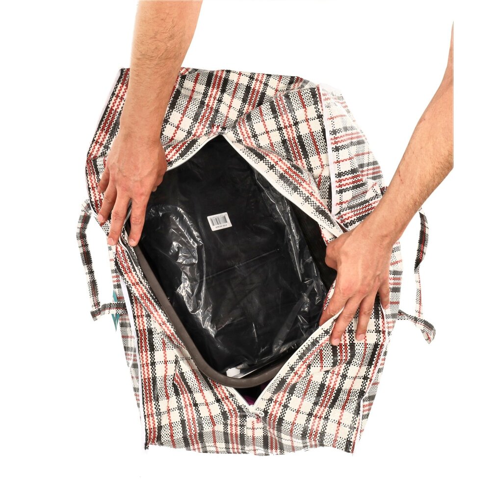 Discountershop Opbergtas met Rits 150L Zwart-Rood-Wit – Grote Big Shopper XXL voor Verhuizen, Beddengoed, Wasgoed, Camping en Boodschappen Discountershop Opbergtas met Rits 150L Zwart-Rood-Wit – Grote Big Shopper XXL voor Verhuizen, Beddengoed, Wasgoed, Camping en Boodschappen