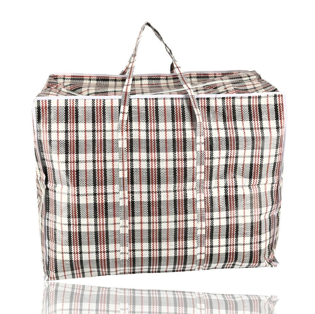 Discountershop Opbergtas met Rits 150L Zwart-Rood-Wit – Grote Big Shopper XXL voor Verhuizen, Beddengoed, Wasgoed, Camping en Boodschappen Discountershop Opbergtas met Rits 150L Zwart-Rood-Wit – Grote Big Shopper XXL voor Verhuizen, Beddengoed, Wasgoed, Camping en Boodschappen