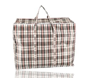 Discountershop Opbergtas met Rits 150L Zwart-Rood-Wit