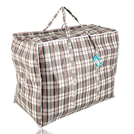 Discountershop Opbergtas met Rits 150L Zwart-Rood-Wit – Grote Big Shopper XXL voor Verhuizen, Beddengoed, Wasgoed, Camping en Boodschappen Discountershop Opbergtas met Rits 150L Zwart-Rood-Wit – Grote Big Shopper XXL voor Verhuizen, Beddengoed, Wasgoed, Camping en Boodschappen