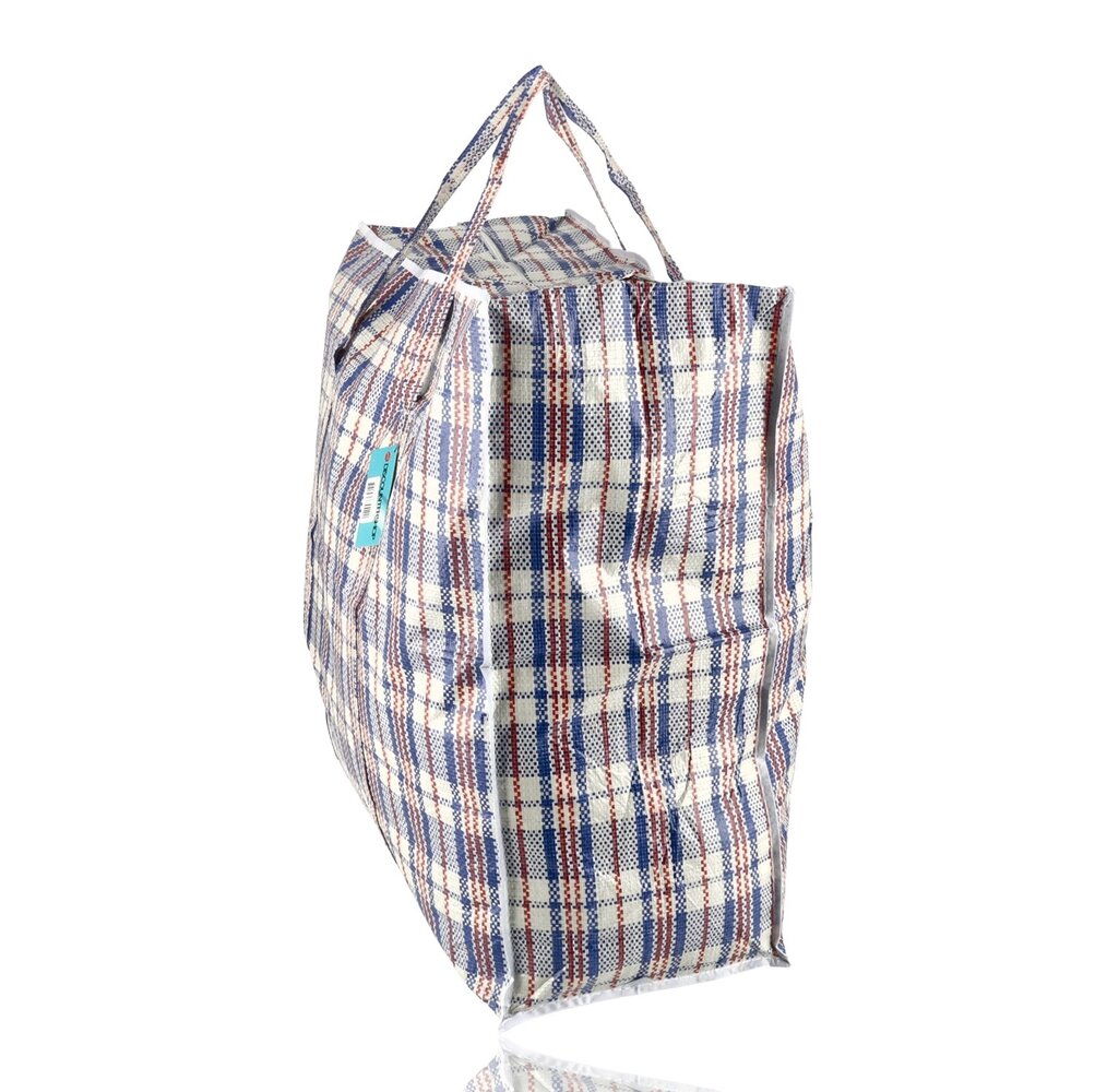 Discountershop Zippered Storage Bag 90L for Clothes and Bedding – Blue, White and Red Big Shopper for Laundry, Moving, Camping and Groceries Discountershop Zippered Storage Bag 90L for Clothes and Bedding – Blue, White and Red Big Shopper for Laundry, Moving, Camping and Groceries