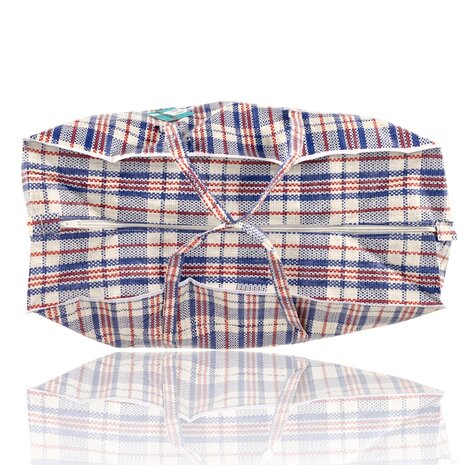 Discountershop Zippered Storage Bag 90L for Clothes and Bedding – Blue, White and Red Big Shopper for Laundry, Moving, Camping and Groceries Discountershop Zippered Storage Bag 90L for Clothes and Bedding – Blue, White and Red Big Shopper for Laundry, Moving, Camping and Groceries